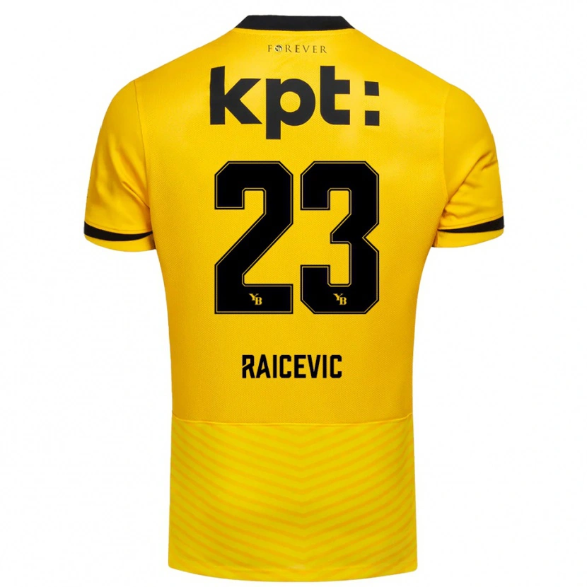 Danxen Dzieci Stevan Raicevic #23 Żółto-Czarny Domowa Koszulka 2025/26 Koszulki Klubowe