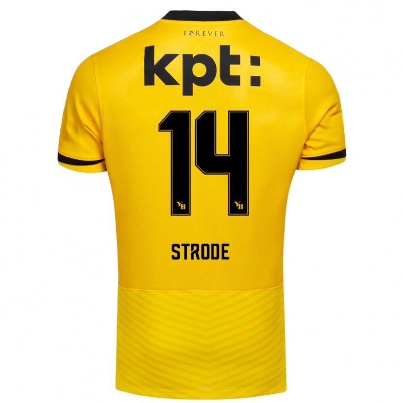 Danxen Dzieci Courtney Strode #14 Żółto-Czarny Domowa Koszulka 2025/26 Koszulki Klubowe