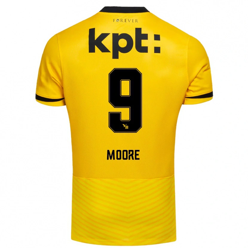 Danxen Dzieci Jamie Moore #9 Żółto-Czarny Domowa Koszulka 2025/26 Koszulki Klubowe