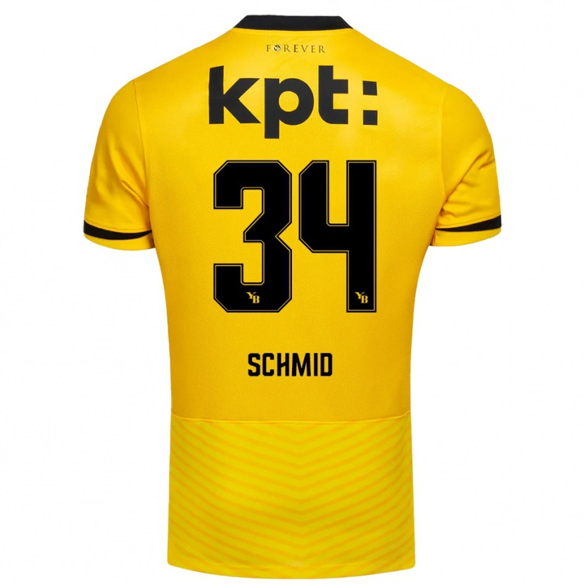 Danxen Dzieci Céline Schmid #34 Żółto-Czarny Domowa Koszulka 2025/26 Koszulki Klubowe