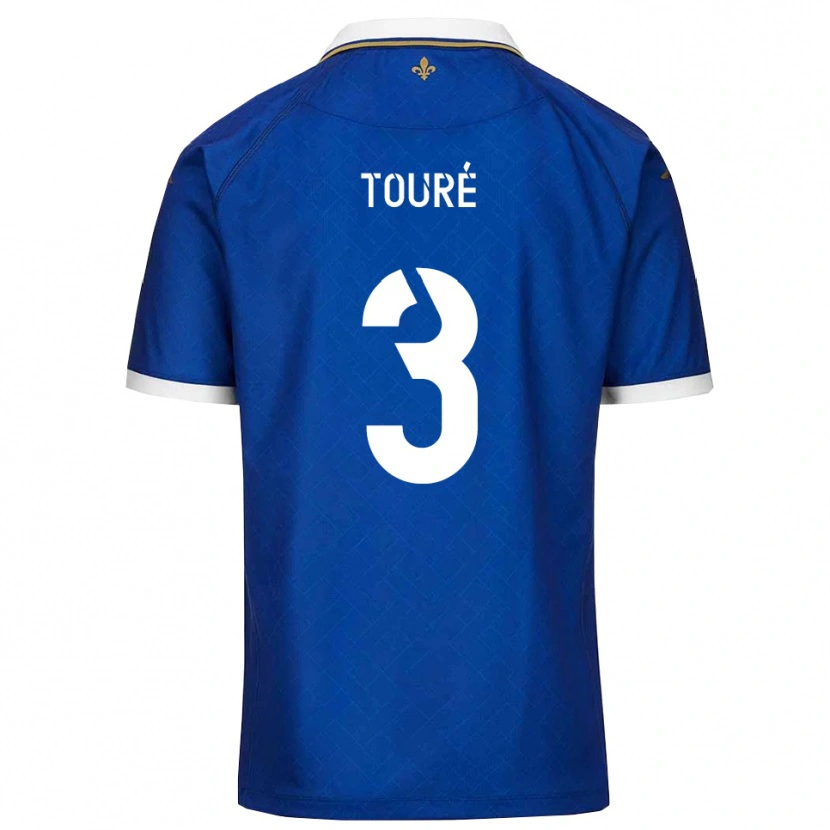 Danxen Dzieci Mohamed Touré #3 Niebiesko-Złoty Domowa Koszulka 2025/26 Koszulki Klubowe