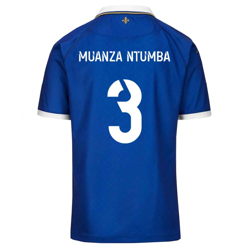 Danxen Dzieci Olivier Muanza Ntumba #3 Niebiesko-Złoty Domowa Koszulka 2025/26 Koszulki Klubowe