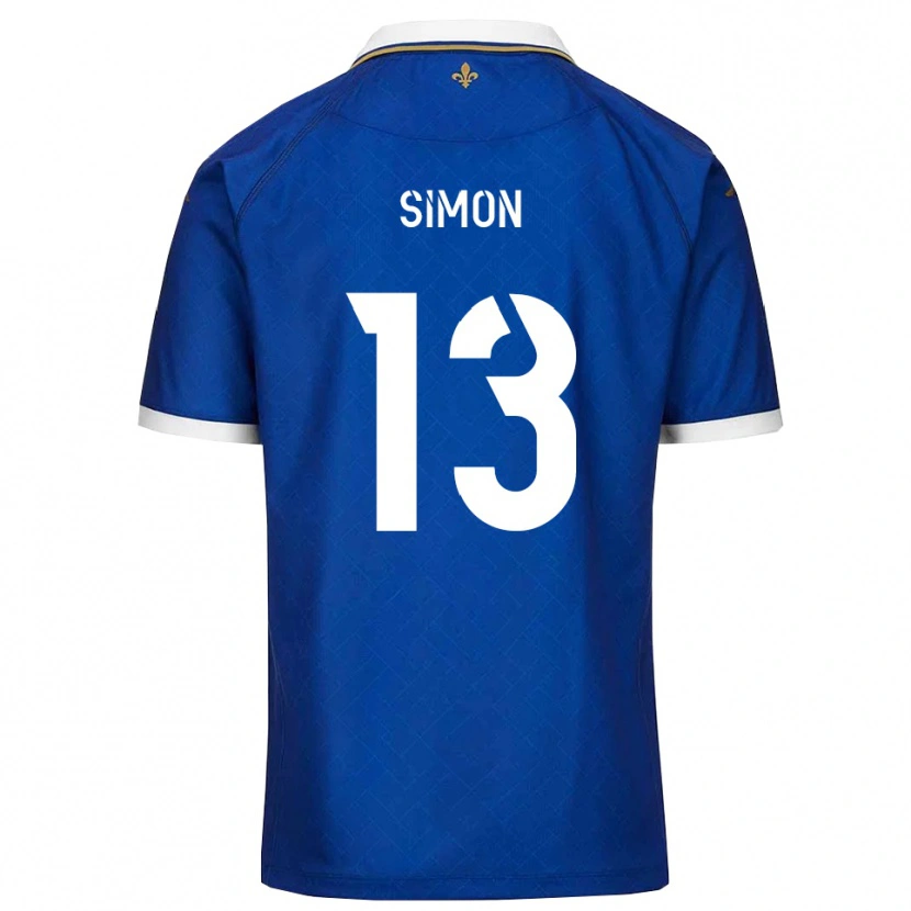 Danxen Dzieci Elie Simon #13 Niebiesko-Złoty Domowa Koszulka 2025/26 Koszulki Klubowe