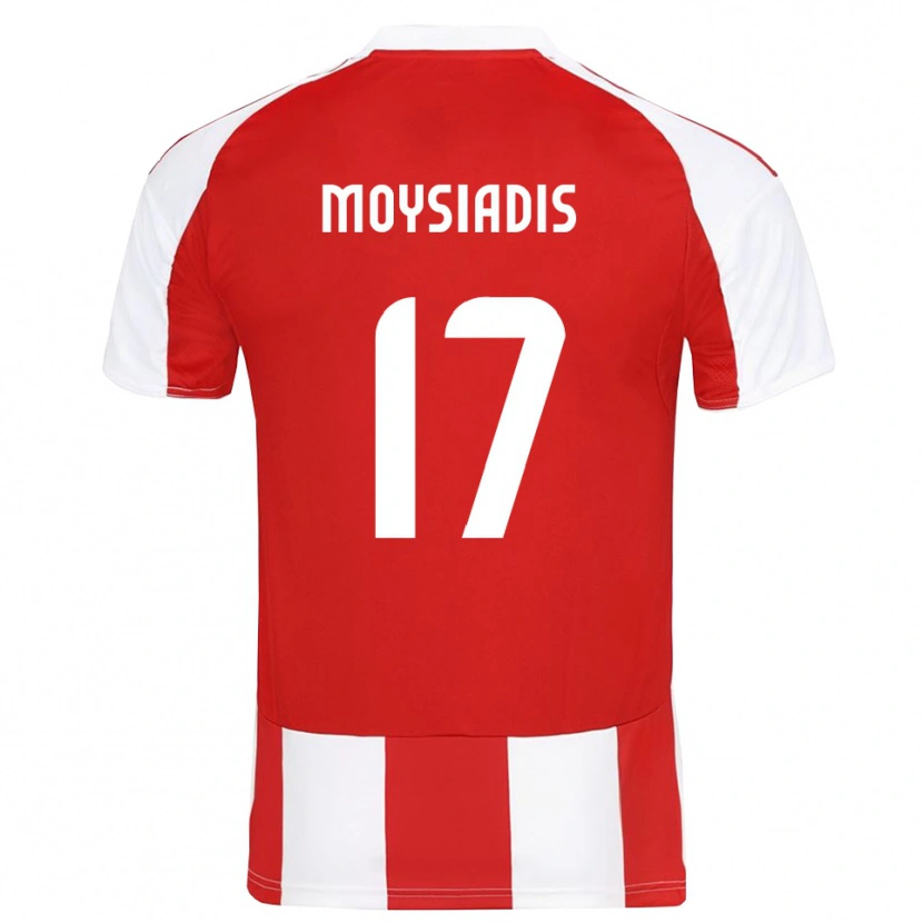 Danxen Dzieci Alexandros Moysiadis #17 Czerwono-Biały Domowa Koszulka 2025/26 Koszulki Klubowe
