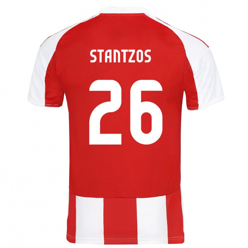 Danxen Dzieci Athanasios Stantzos #26 Czerwono-Biały Domowa Koszulka 2025/26 Koszulki Klubowe