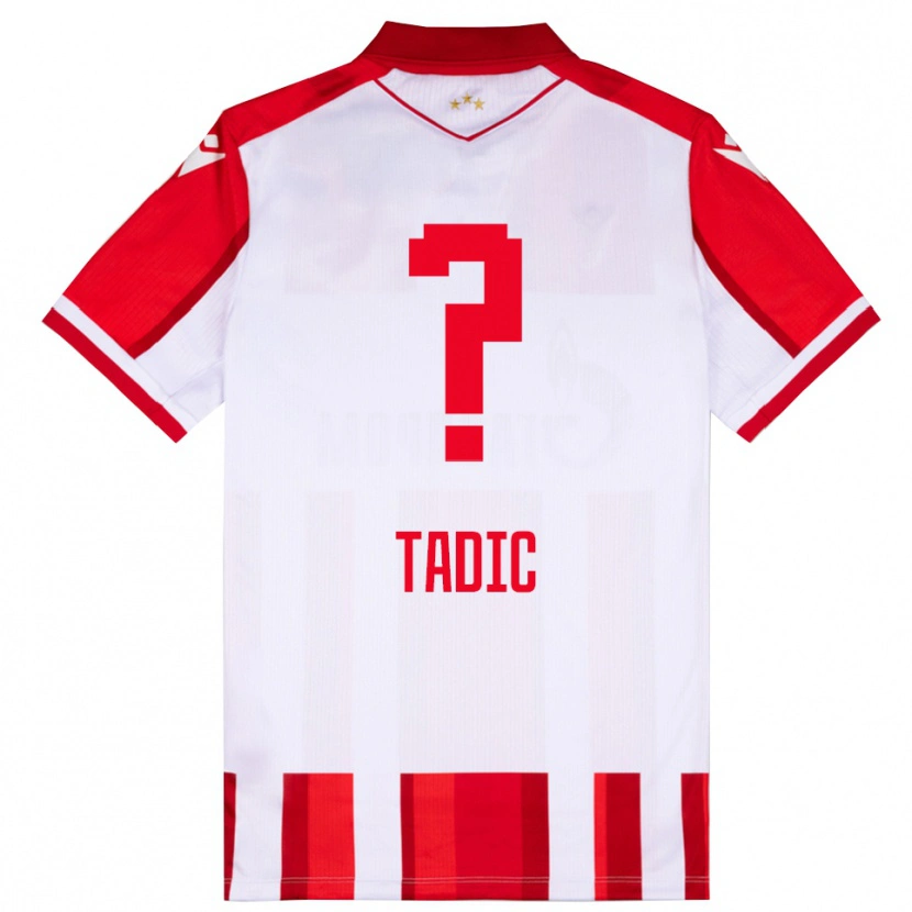 Danxen Dzieci Luka Tadic #0 Czerwono-Biały Domowa Koszulka 2025/26 Koszulki Klubowe