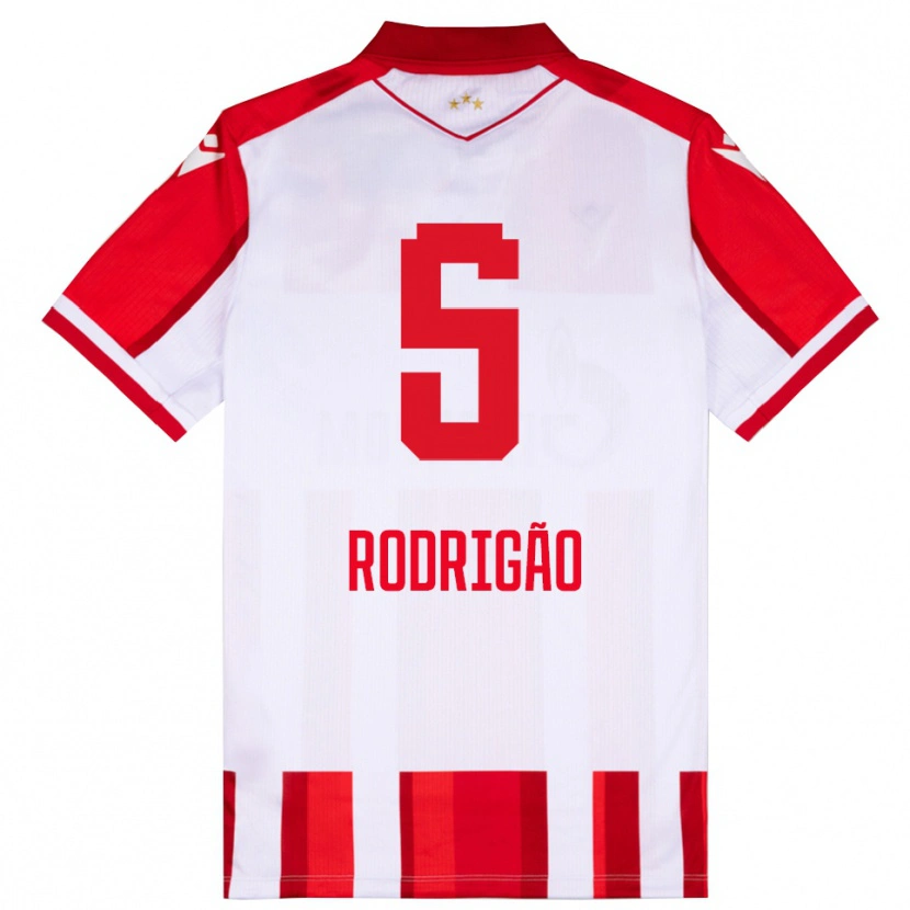 Danxen Dzieci Rodrigão #5 Czerwono-Biały Domowa Koszulka 2025/26 Koszulki Klubowe