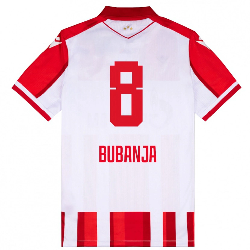 Danxen Dzieci Igor Bubanja #8 Czerwono-Biały Domowa Koszulka 2025/26 Koszulki Klubowe