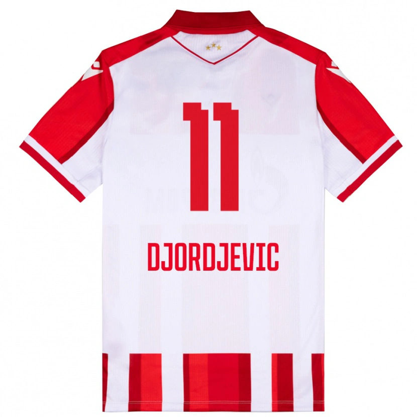 Danxen Dzieci Uros Djordjevic #11 Czerwono-Biały Domowa Koszulka 2025/26 Koszulki Klubowe