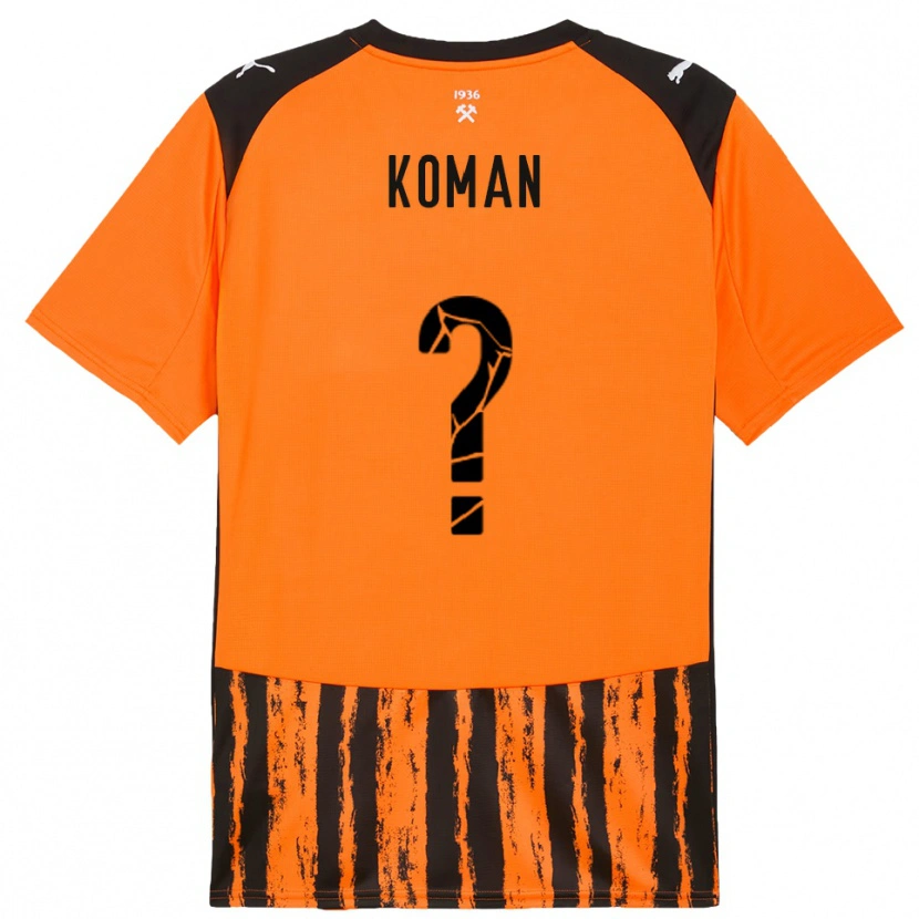 Danxen Dzieci Semen Koman #0 Pomarańczowo-Czarny Domowa Koszulka 2025/26 Koszulki Klubowe
