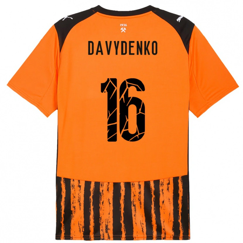 Danxen Dzieci Danylo Davydenko #16 Pomarańczowo-Czarny Domowa Koszulka 2025/26 Koszulki Klubowe