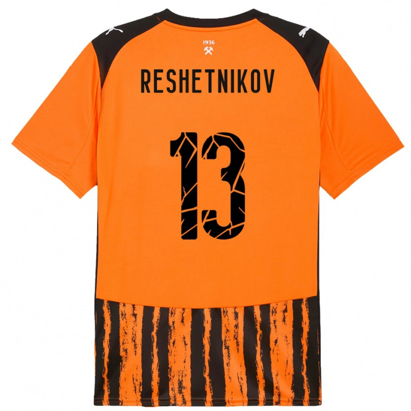 Danxen Dzieci Mikhail Reshetnikov #13 Pomarańczowo-Czarny Domowa Koszulka 2025/26 Koszulki Klubowe
