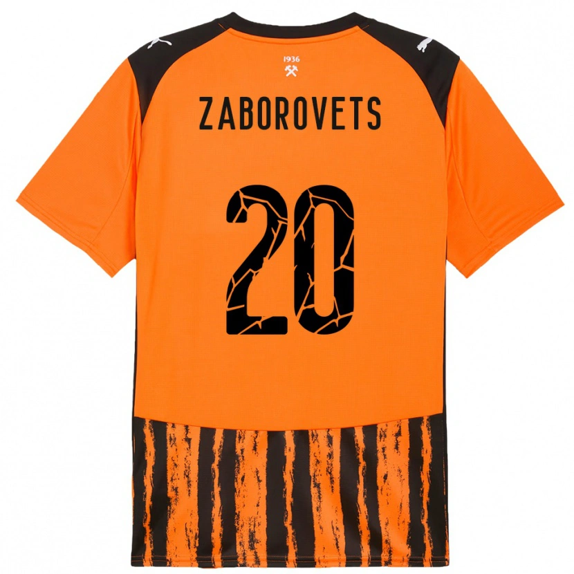 Danxen Dzieci Lidiia Zaborovets #20 Pomarańczowo-Czarny Domowa Koszulka 2025/26 Koszulki Klubowe