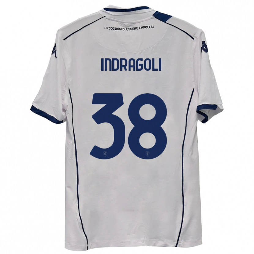 Danxen Dzieci Gabriele Indragoli #38 Ciemnogranatowy Wyjazdowa Koszulka 2025/26 Koszulki Klubowe