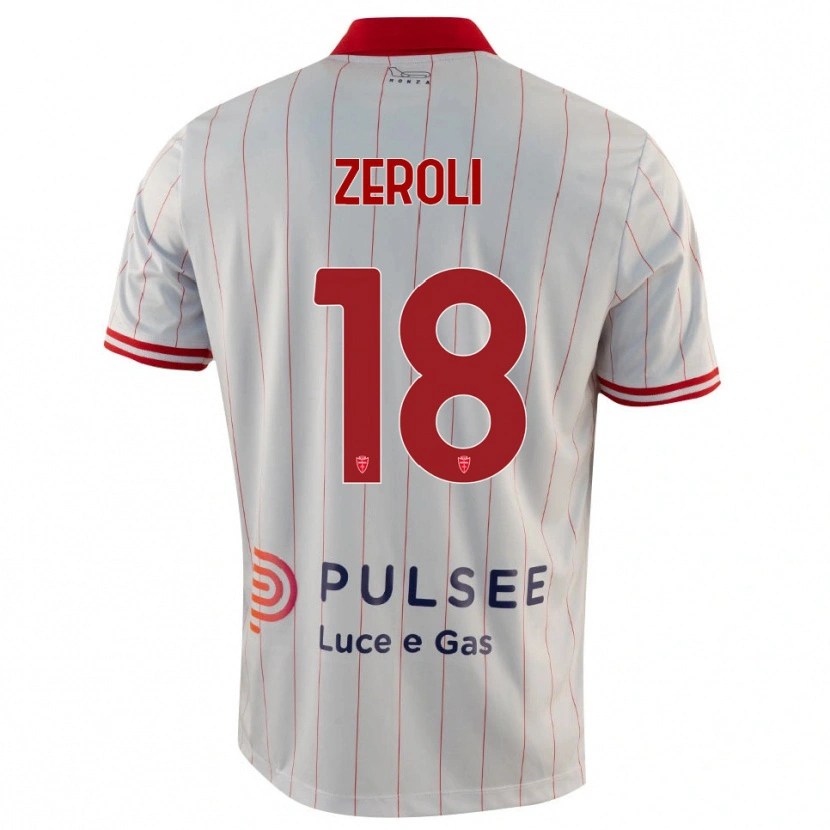 Danxen Dzieci Kevin Zeroli #18 Biało-Czerwono-Niebieski Wyjazdowa Koszulka 2025/26 Koszulki Klubowe