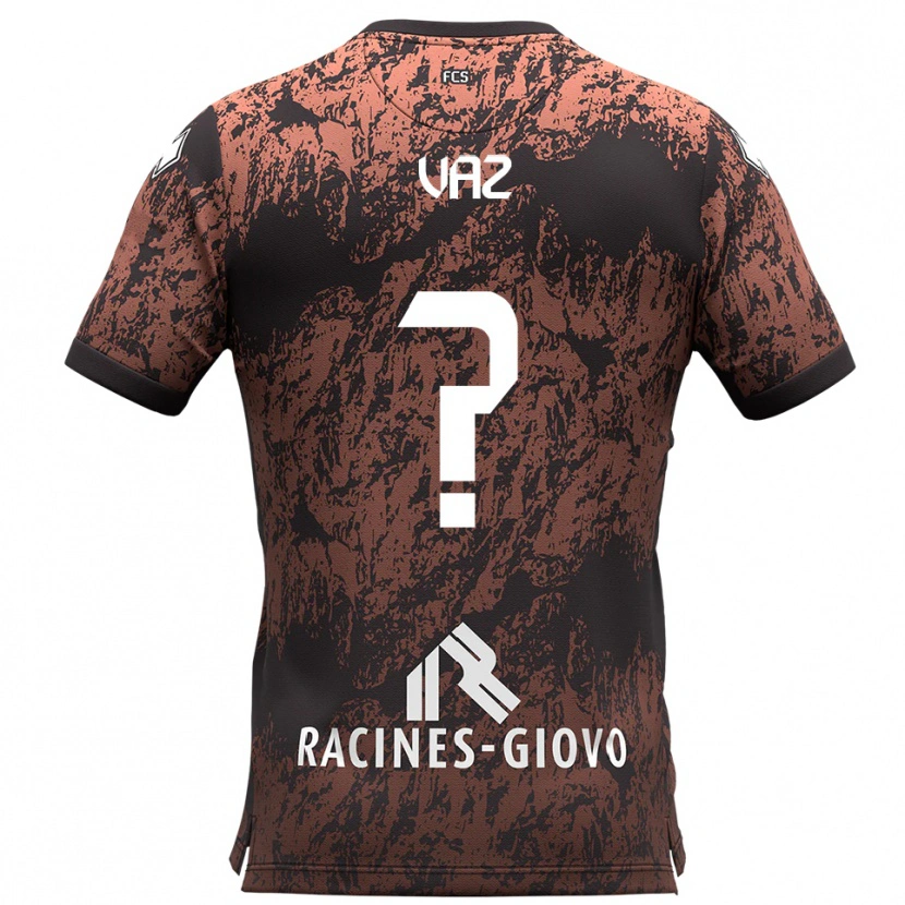 Danxen Dzieci Pedro Vaz #0 Brązowo-Czarny Wyjazdowa Koszulka 2025/26 Koszulki Klubowe