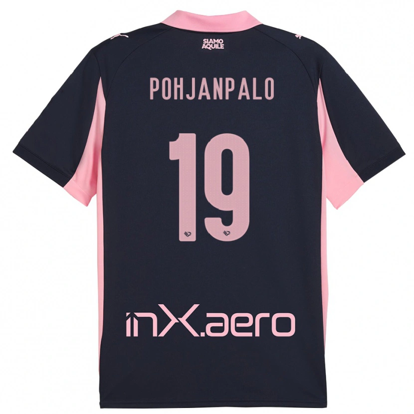 Danxen Dzieci Joel Pohjanpalo #19 Granatowo-Różowy Wyjazdowa Koszulka 2025/26 Koszulki Klubowe