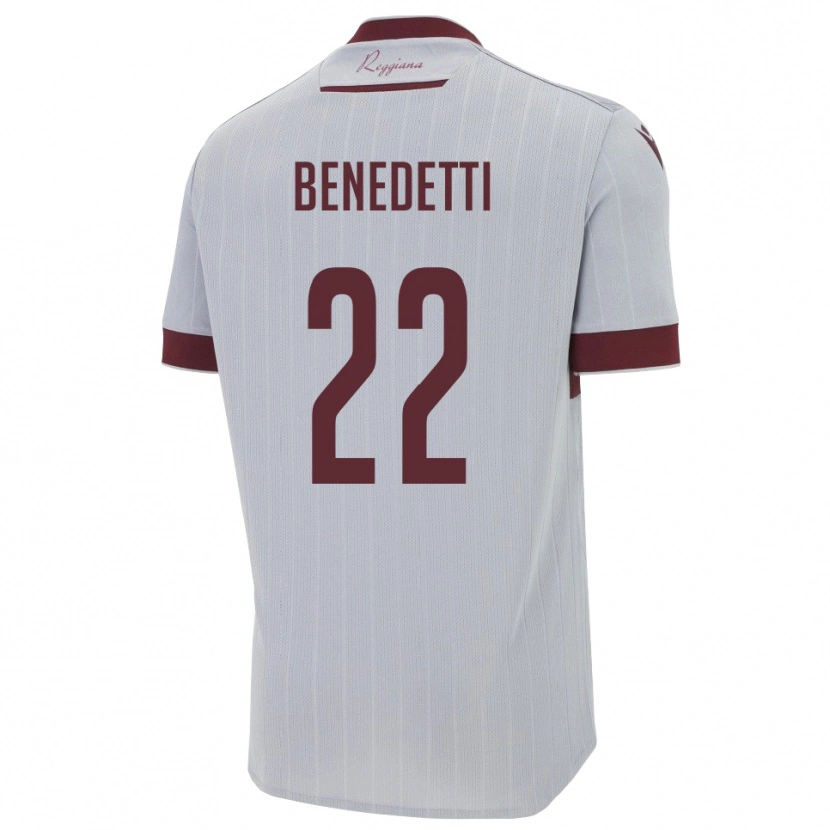 Danxen Dzieci Samuele Benedetti #22 Bordowo-Biały Wyjazdowa Koszulka 2025/26 Koszulki Klubowe