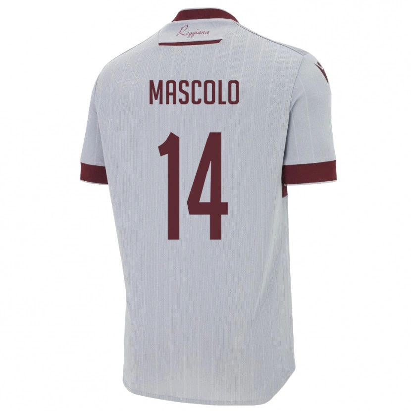 Danxen Dzieci Luca Mascolo #14 Bordowo-Biały Wyjazdowa Koszulka 2025/26 Koszulki Klubowe