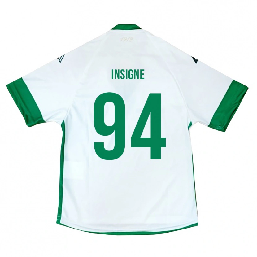 Danxen Dzieci Roberto Insigne #94 Biało-Zielono-Niebieski Wyjazdowa Koszulka 2025/26 Koszulki Klubowe