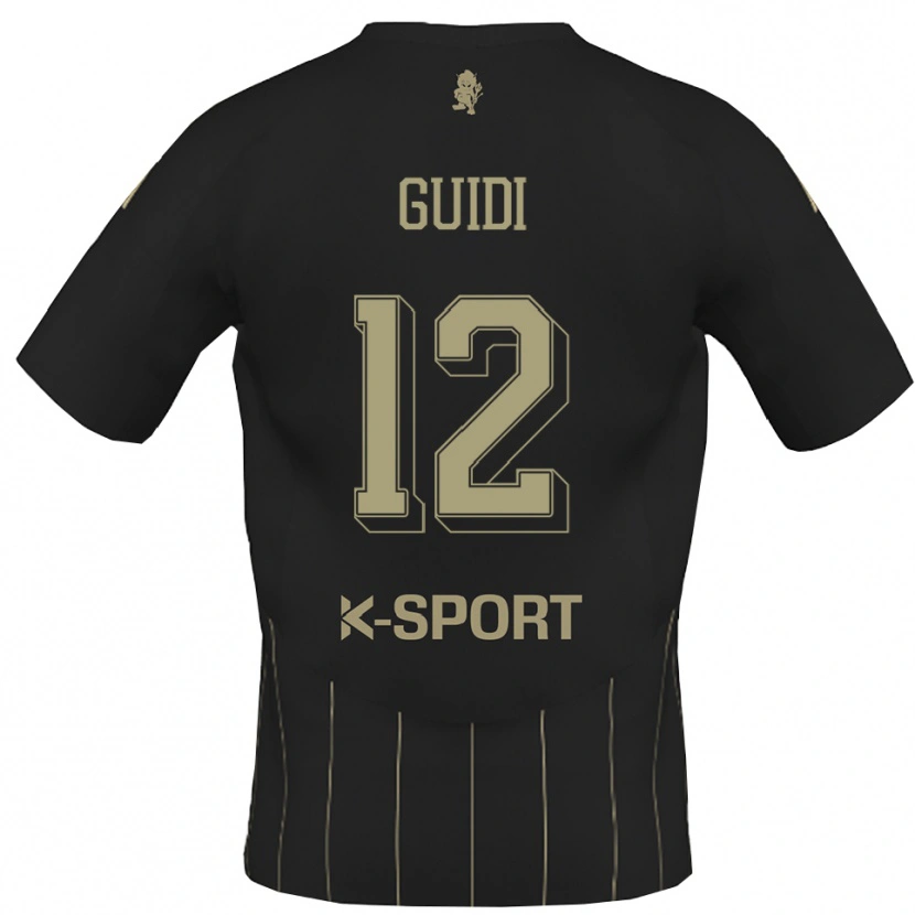Danxen Dzieci Sasha Guidi #12 Szaro-Biały Wyjazdowa Koszulka 2025/26 Koszulki Klubowe