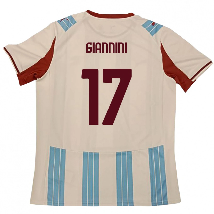 Danxen Dzieci Emanuele Giannini #17 Błękitno-Biały Wyjazdowa Koszulka 2025/26 Koszulki Klubowe