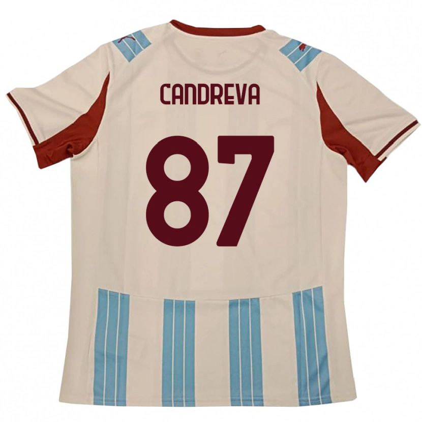 Danxen Dzieci Antonio Candreva #87 Błękitno-Biały Wyjazdowa Koszulka 2025/26 Koszulki Klubowe