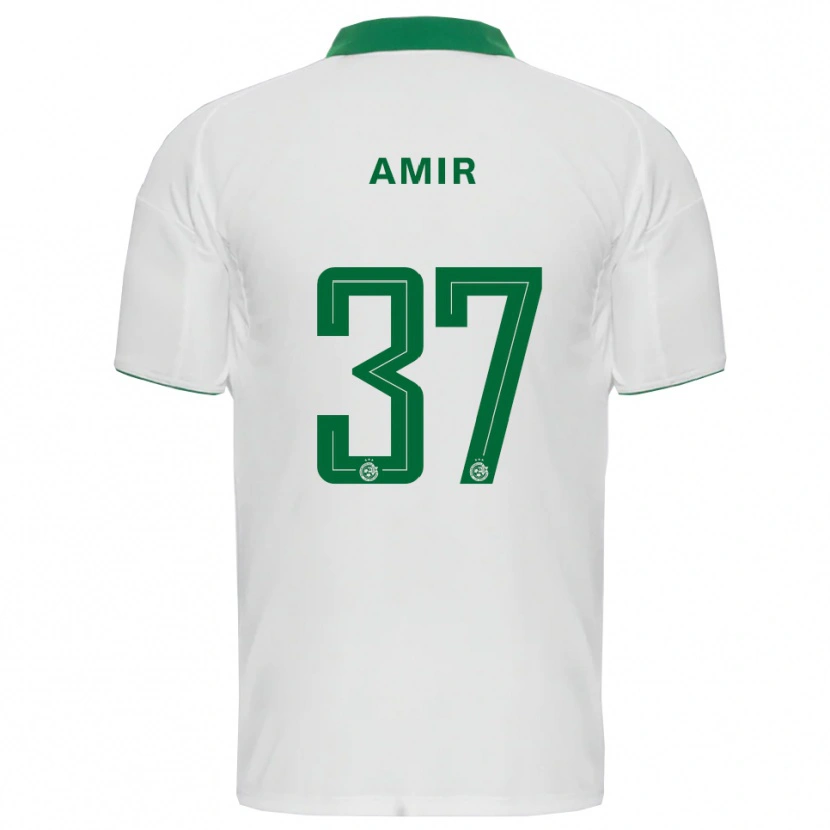Danxen Dzieci Elad Amir #37 Biało-Zielony Wyjazdowa Koszulka 2025/26 Koszulki Klubowe