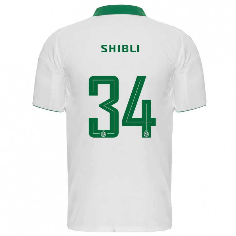 Danxen Dzieci Hamza Shibli #34 Biało-Zielony Wyjazdowa Koszulka 2025/26 Koszulki Klubowe