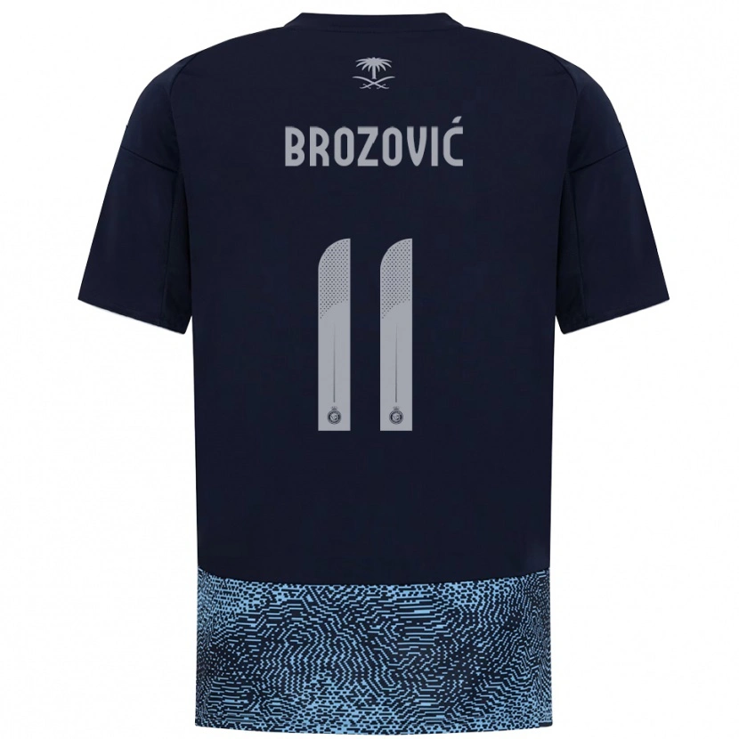 Danxen Dzieci Marcelo Brozović #11 Granatowo-Błękitny Wyjazdowa Koszulka 2025/26 Koszulki Klubowe