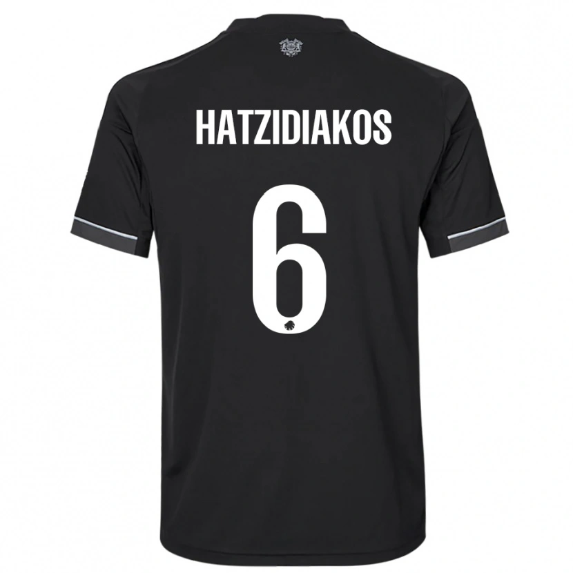 Danxen Dzieci Pantelis Hatzidiakos #6 Czarno-Biały Wyjazdowa Koszulka 2025/26 Koszulki Klubowe