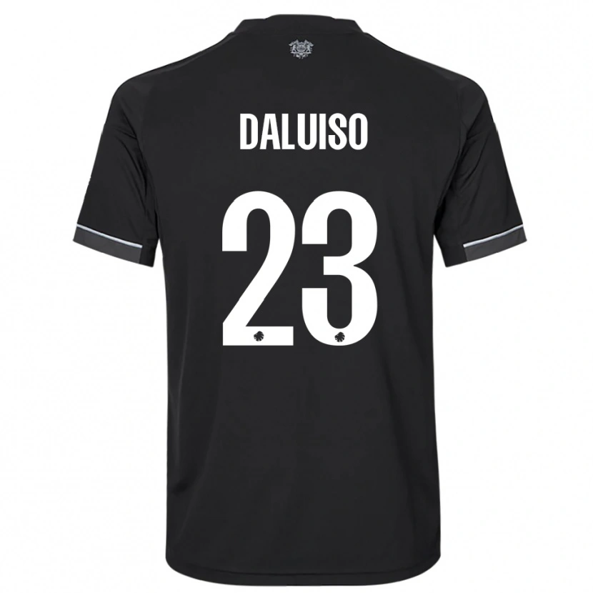 Danxen Dzieci Christoffer Daluiso #23 Czarno-Biały Wyjazdowa Koszulka 2025/26 Koszulki Klubowe