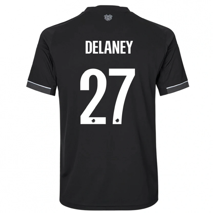 Danxen Dzieci Thomas Delaney #27 Czarno-Biały Wyjazdowa Koszulka 2025/26 Koszulki Klubowe