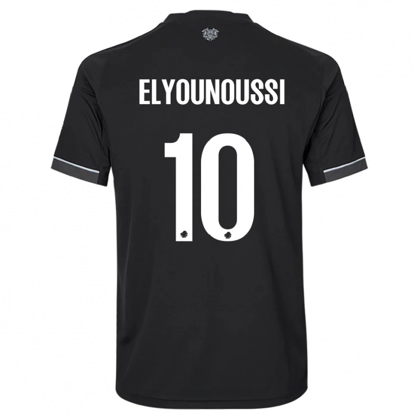 Danxen Dzieci Mohamed Elyounoussi #10 Czarno-Biały Wyjazdowa Koszulka 2025/26 Koszulki Klubowe
