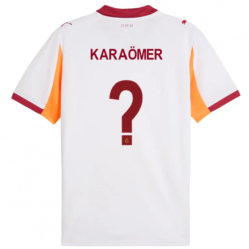 Danxen Dzieci Arda Karaömer #0 Biało-Czerwony Wyjazdowa Koszulka 2025/26 Koszulki Klubowe
