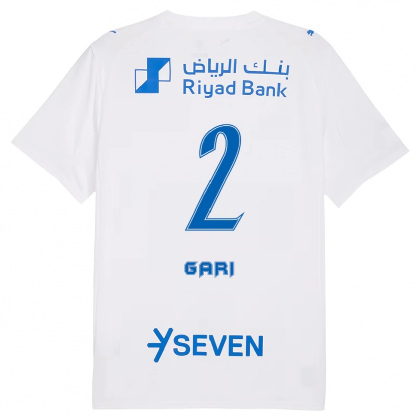 Danxen Dzieci Fatimah Gari #2 Biało-Niebieski Wyjazdowa Koszulka 2025/26 Koszulki Klubowe