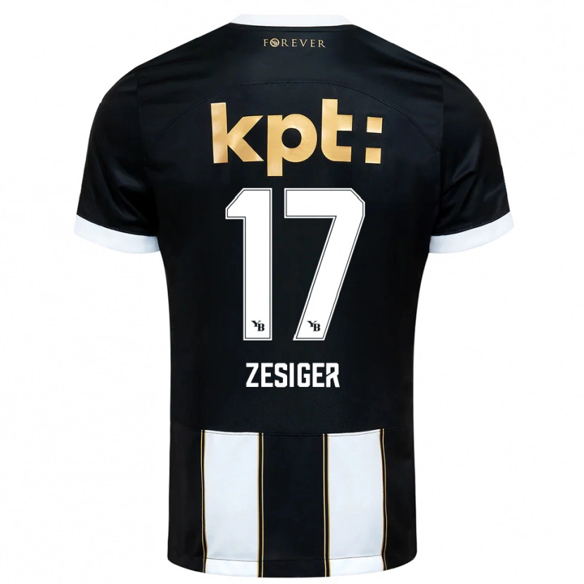 Danxen Dzieci Navin Zesiger #17 Czarno-Biały Wyjazdowa Koszulka 2025/26 Koszulki Klubowe