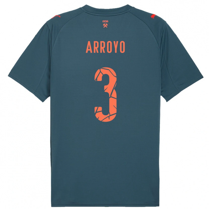 Danxen Dzieci Diego Arroyo #3 Granatowo-Czerwony Wyjazdowa Koszulka 2025/26 Koszulki Klubowe