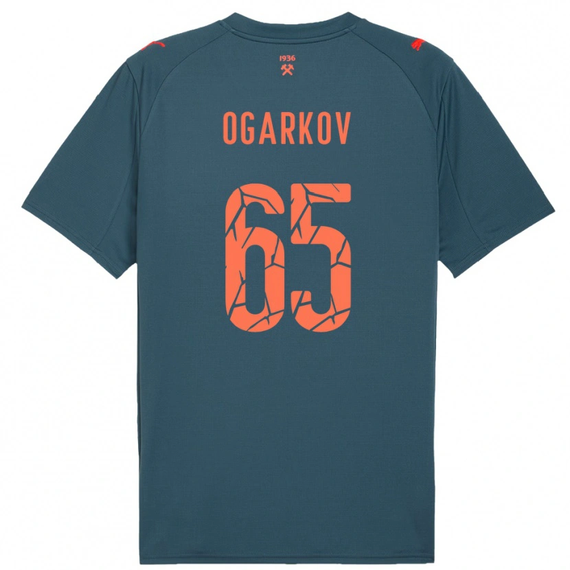 Danxen Dzieci Mykola Ogarkov #65 Granatowo-Czerwony Wyjazdowa Koszulka 2025/26 Koszulki Klubowe