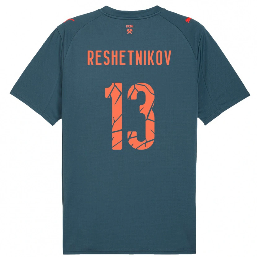 Danxen Dzieci Mikhail Reshetnikov #13 Granatowo-Czerwony Wyjazdowa Koszulka 2025/26 Koszulki Klubowe
