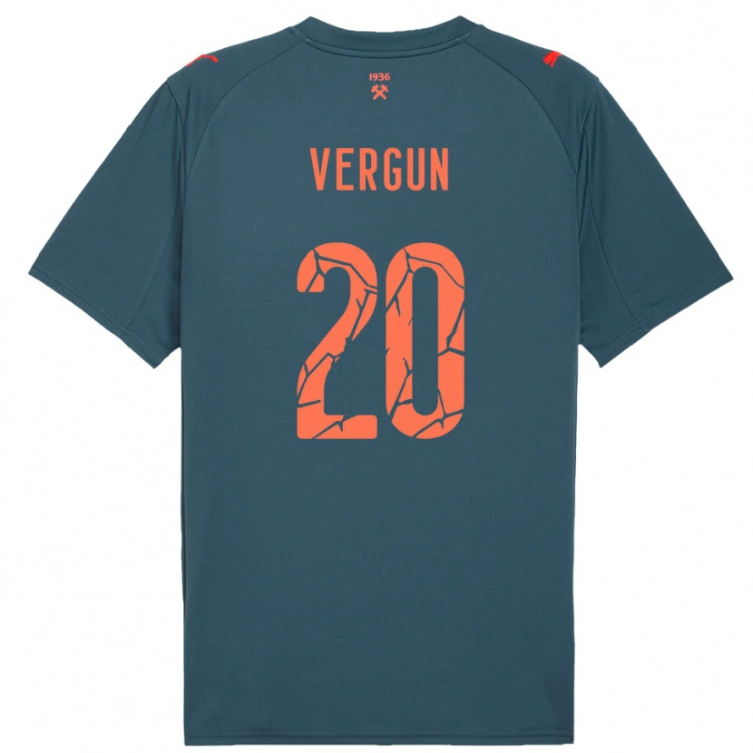 Danxen Dzieci Ivan Vergun #20 Granatowo-Czerwony Wyjazdowa Koszulka 2025/26 Koszulki Klubowe