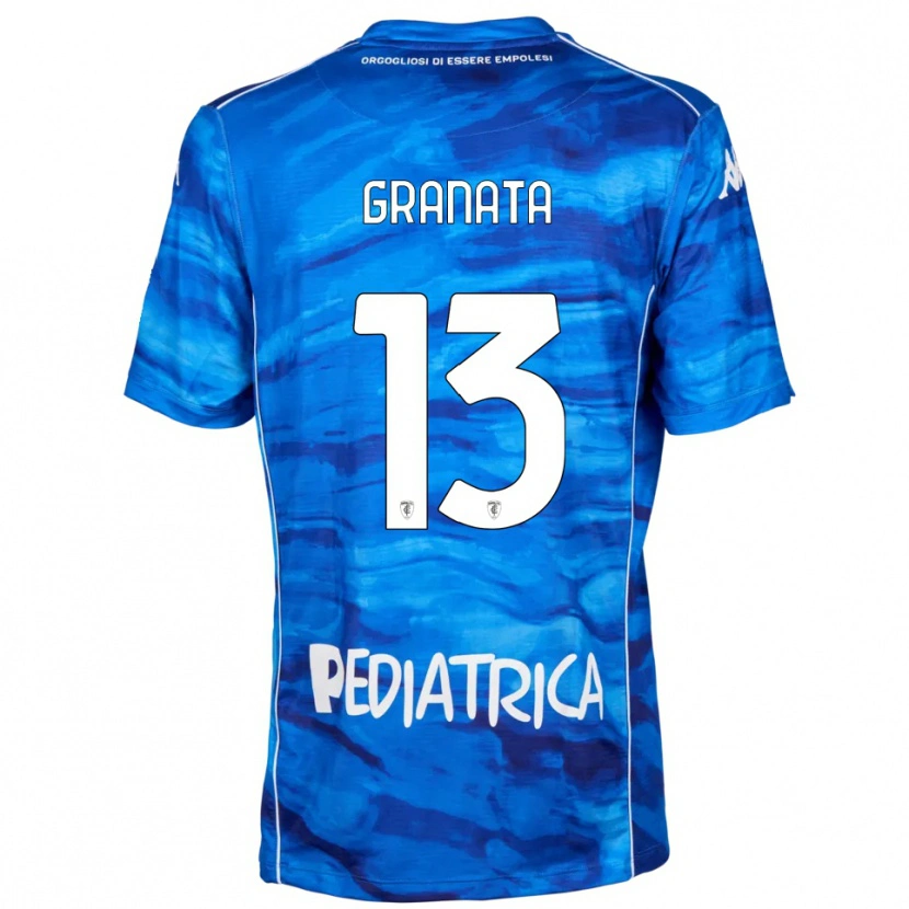 Danxen Męski Giorgio Granata #13 Niebiesko-Biały Domowa Koszulka 2025/26 Koszulki Klubowe