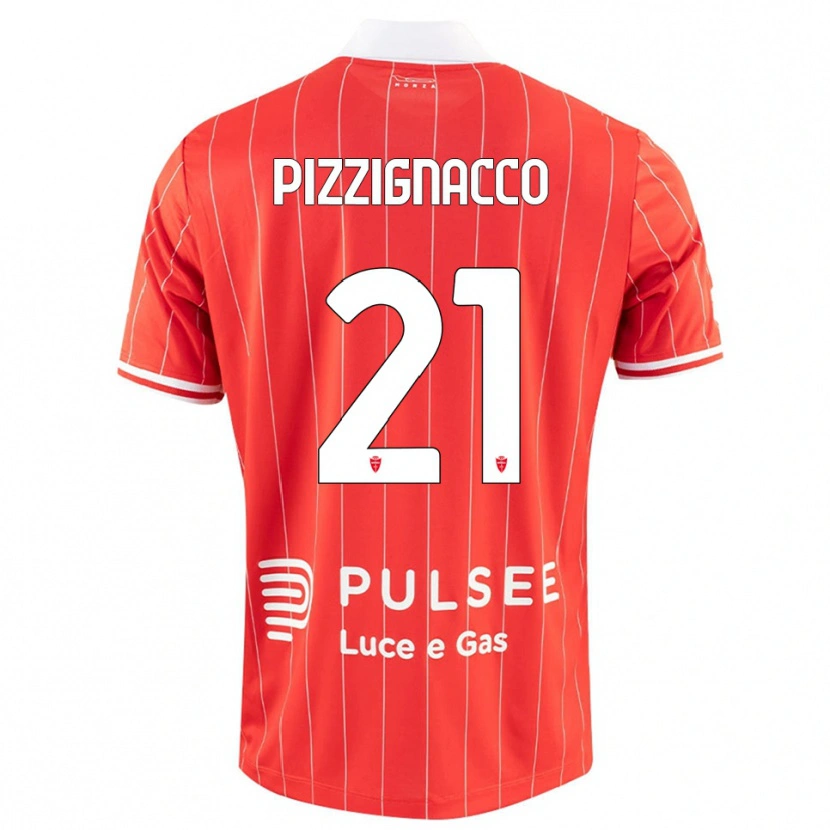 Danxen Męski Semuel Pizzignacco #21 Czerwono-Biały Domowa Koszulka 2025/26 Koszulki Klubowe