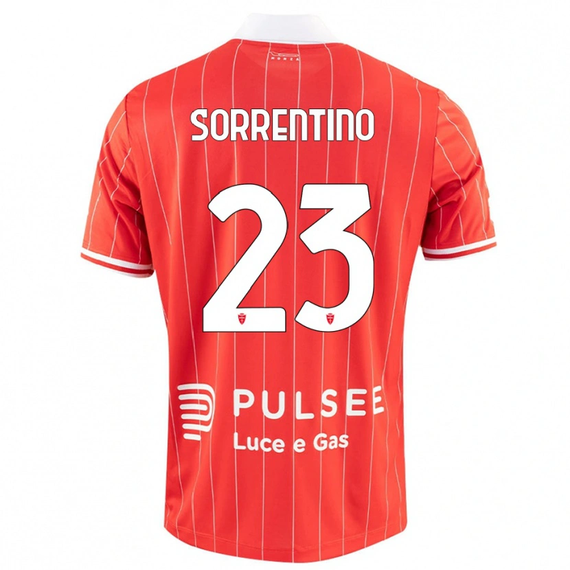 Danxen Męski Alessandro Sorrentino #23 Czerwono-Biały Domowa Koszulka 2025/26 Koszulki Klubowe