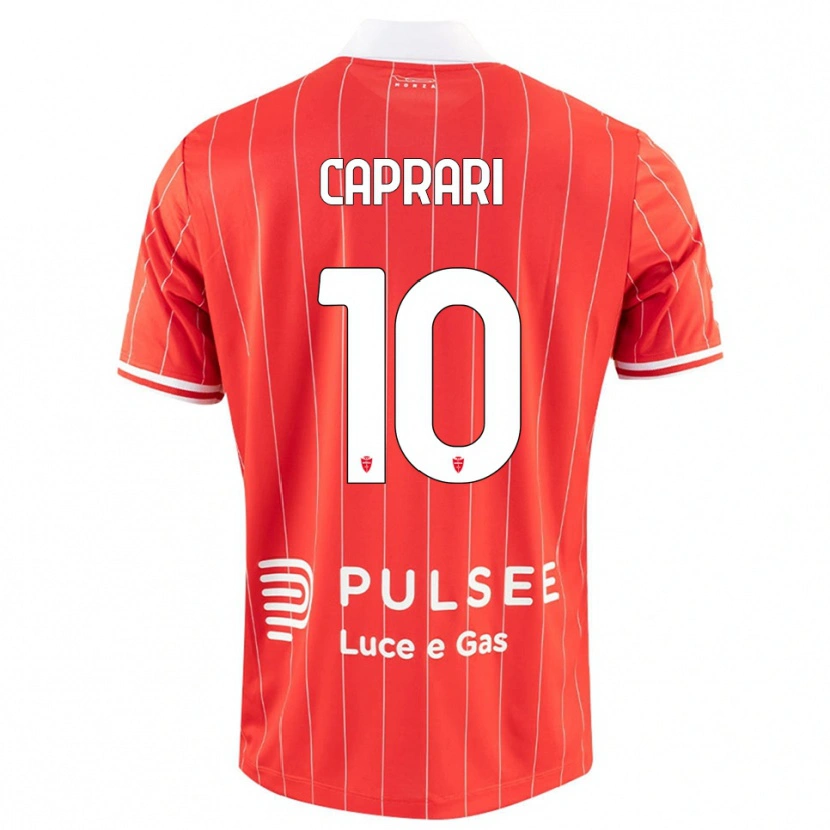 Danxen Męski Gianluca Caprari #10 Czerwono-Biały Domowa Koszulka 2025/26 Koszulki Klubowe