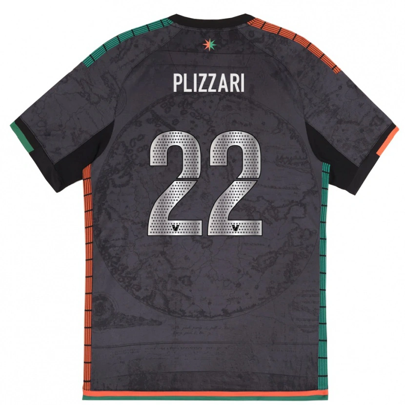 Danxen Męski Alessandro Plizzari #22 Ciemnoszary Domowa Koszulka 2025/26 Koszulki Klubowe