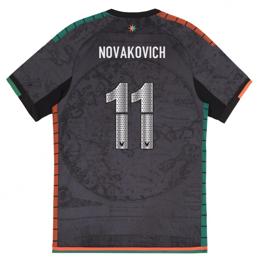 Danxen Męski Andrija Novakovich #11 Ciemnoszary Domowa Koszulka 2025/26 Koszulki Klubowe