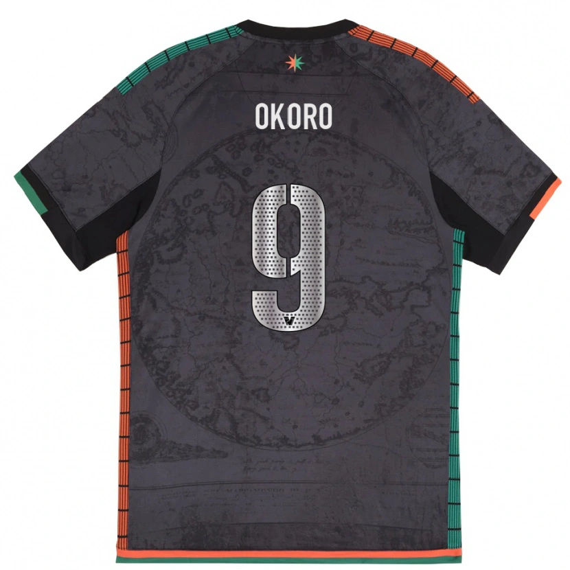 Danxen Męski Alvin Okoro #9 Ciemnoszary Domowa Koszulka 2025/26 Koszulki Klubowe