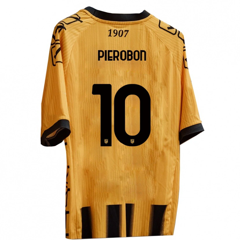Danxen Męski Christian Pierobon #10 Żółto-Czarny Domowa Koszulka 2025/26 Koszulki Klubowe