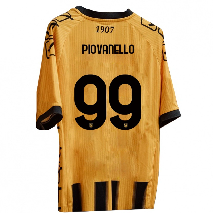 Danxen Męski Enrico Piovanello #99 Żółto-Czarny Domowa Koszulka 2025/26 Koszulki Klubowe